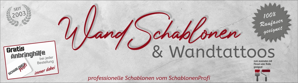 Wandschablonen & Wandtattoos vom SchablonenProfi